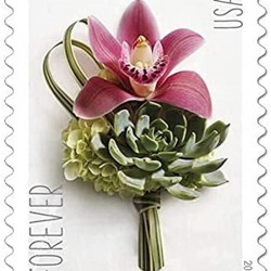 2020 U.S. Contemporary Boutonniere Forever Stamps Wedding